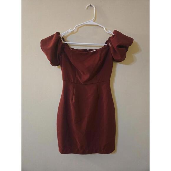 Dresses & Skirts - Pear Culture Women's Mini Dress with Puff Sleeves, Size XS